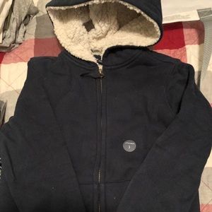 Boys lands end fleece Sherpa hoodie